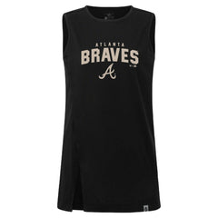 Atlanta Braves Levelwear Women's Influx Team Arch Tank Top - Black