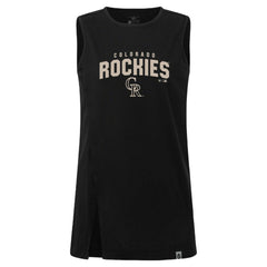 Colorado Rockies Levelwear Women's Influx Team Arch Tank Top - Black