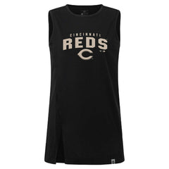 Cincinnati Reds Levelwear Women's Influx Team Arch Tank Top - Black