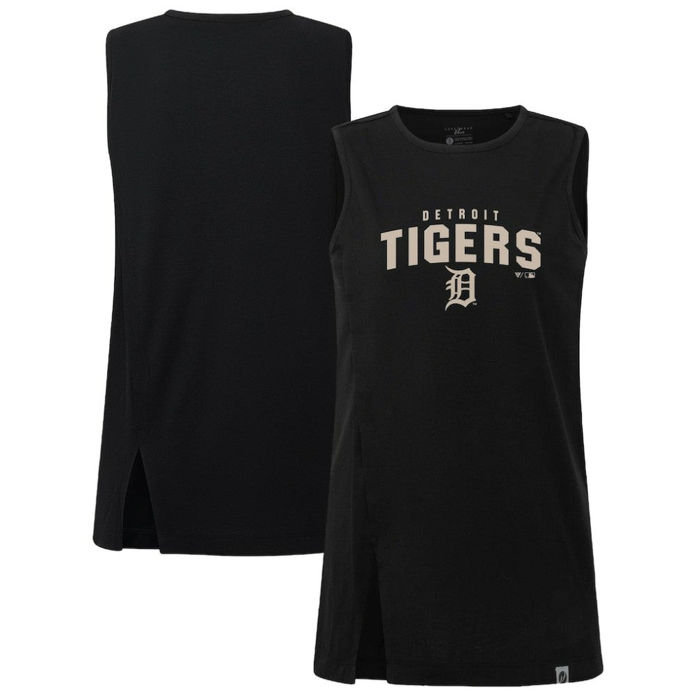 Detroit Tigers Levelwear Women's Influx Team Arch Tank Top - Black