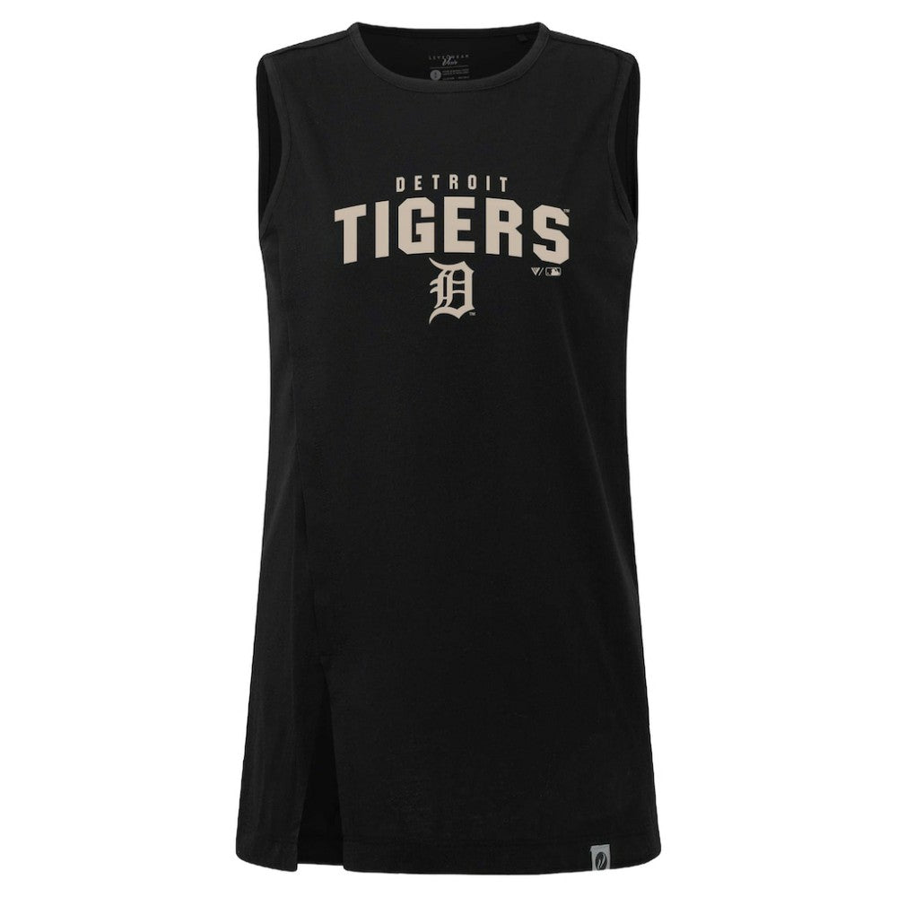 Detroit Tigers Levelwear Women's Influx Team Arch Tank Top - Black