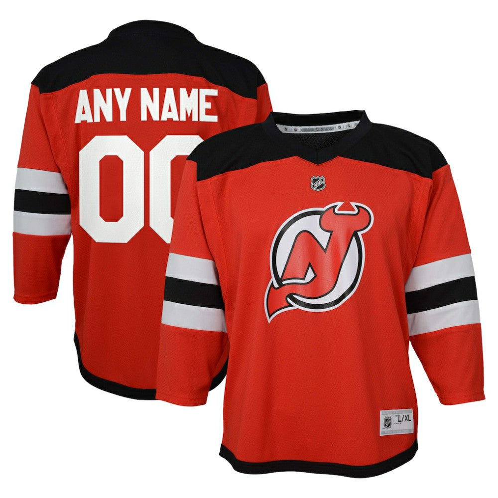 New Jersey Devils Youth Replica Custom Jersey Red