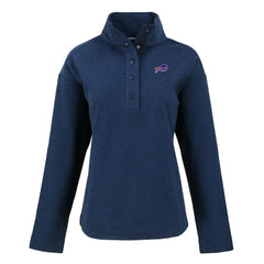 Buffalo Bills Cutter & Buck Women's Hunts Point Eco Half-Snap Sweatshirt - Navy outlet