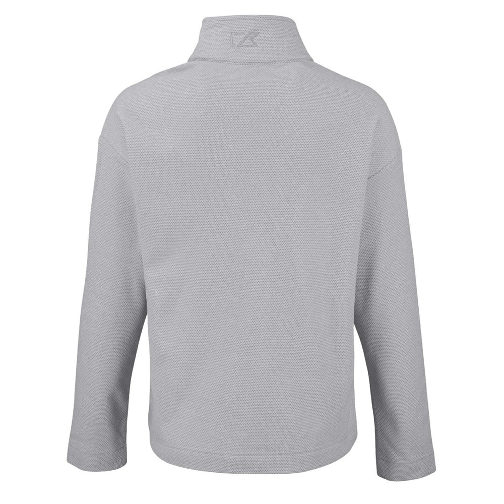 Detroit Lions Cutter & Buck Women's Hunts Point Eco Half-Snap Sweatshirt - Gray for sale