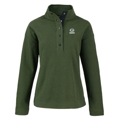 Green Bay Packers Cutter & Buck Women's Hunts Point Eco Half-Snap Sweatshirt - Green sale