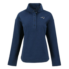 New England Patriots Cutter & Buck Women's Hunts Point Eco Half-Snap Sweatshirt - Navy discount