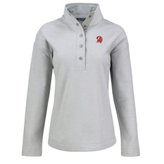 Tampa Bay Buccaneers Cutter & Buck Women's Hunts Point Eco Half-Snap Sweatshirt - Gray discount