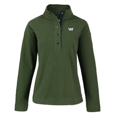 Washington Commanders Cutter & Buck Women's Hunts Point Eco Half-Snap Sweatshirt - Green on sale