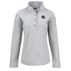 Washington Commanders Cutter & Buck Women's Hunts Point Eco Half-Snap Sweatshirt - Gray sale