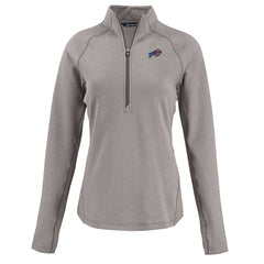 Buffalo Bills Cutter & Buck Women's Americana Peshastin Eco Fleece Recycled Tri-Blend Raglan Half-Zip Jacket - Heather Gray sale