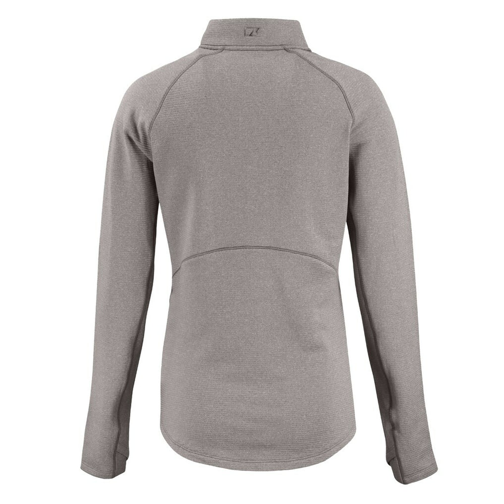 Baltimore Ravens Cutter & Buck Women's Peshastin Eco Fleece Recycled Tri-Blend Raglan Half-Zip Jacket - Heather Gray sale