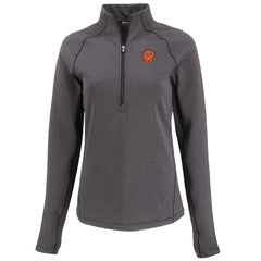 Cincinnati Bengals Cutter & Buck Women's Peshastin Eco Fleece Recycled Tri-Blend Raglan Half-Zip Jacket - Heather Black online