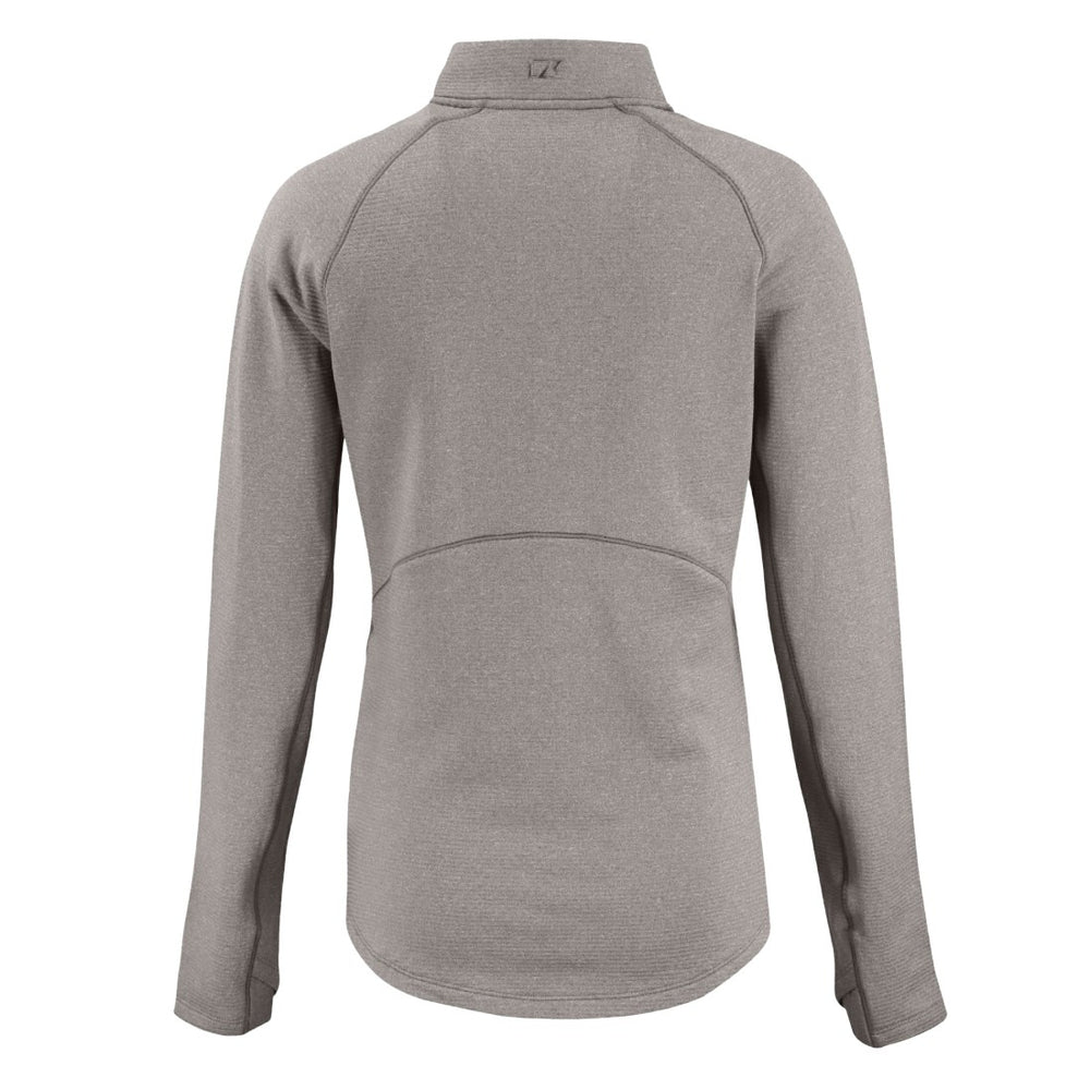 Detroit Lions Cutter & Buck Women's Peshastin Eco Fleece Recycled Tri-Blend Raglan Half-Zip Jacket - Heather Gray for sale