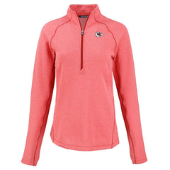 Kansas City Chiefs Cutter & Buck Women's Peshastin Eco Fleece Recycled Tri-Blend Raglan Half-Zip Jacket - Heather Red discount