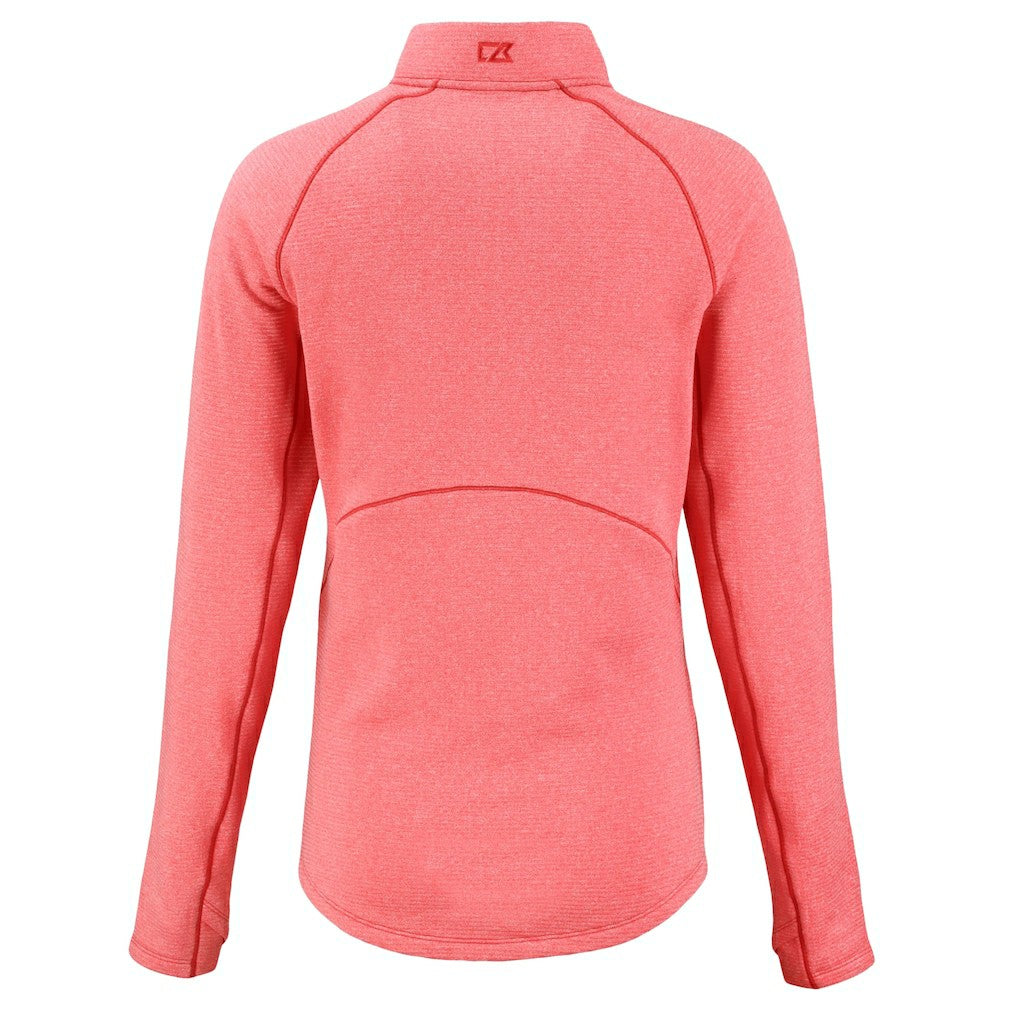 Kansas City Chiefs Cutter & Buck Women's Peshastin Eco Fleece Recycled Tri-Blend Raglan Half-Zip Jacket - Heather Red discount