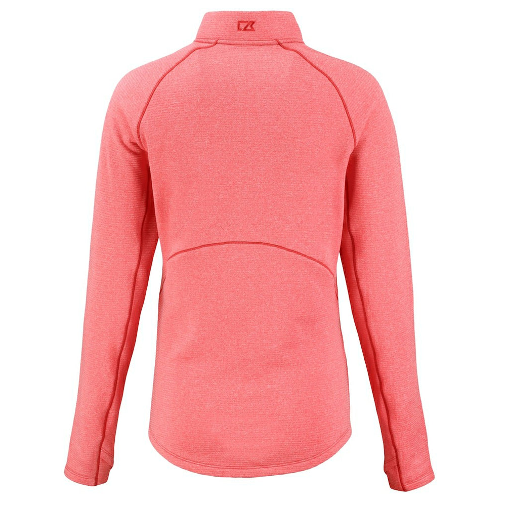 Kansas City Chiefs Cutter & Buck Women's Peshastin Eco Fleece Recycled Tri-Blend Raglan Half-Zip Jacket - Heather Red discount