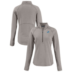 Detroit Lions Cutter & Buck Women's Peshastin Eco Fleece Recycled Tri-Blend Raglan Half-Zip Jacket - Heather Gray discount