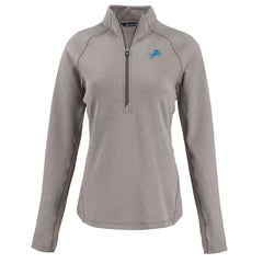 Detroit Lions Cutter & Buck Women's Peshastin Eco Fleece Recycled Tri-Blend Raglan Half-Zip Jacket - Heather Gray discount