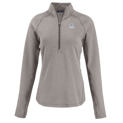 Green Bay Packers Cutter & Buck Women's Peshastin Eco Fleece Recycled Tri-Blend Raglan Half-Zip Jacket - Heather Gray outlet