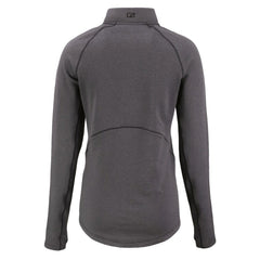 Green Bay Packers Cutter & Buck Women's Peshastin Eco Fleece Recycled Tri-Blend Raglan Half-Zip Jacket - Heather Black online
