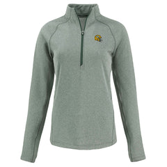 Green Bay Packers Cutter & Buck Women's Peshastin Eco Fleece Recycled Tri-Blend Raglan Half-Zip Jacket - Heather Green online