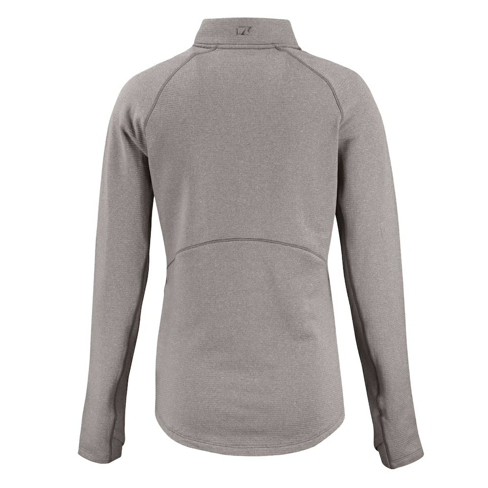 San Francisco 49ers Cutter & Buck Women's Peshastin Eco Fleece Recycled Tri-Blend Raglan Half-Zip Jacket - Heather Gray online