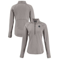 Seattle Seahawks Cutter & Buck Women's Peshastin Eco Fleece Recycled Tri-Blend Raglan Half-Zip Jacket - Heather Gray online