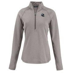 Seattle Seahawks Cutter & Buck Women's Peshastin Eco Fleece Recycled Tri-Blend Raglan Half-Zip Jacket - Heather Gray online
