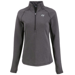 Tampa Bay Buccaneers Cutter & Buck Women's Peshastin Eco Fleece Recycled Tri-Blend Raglan Half-Zip Jacket - Heather Black outlet