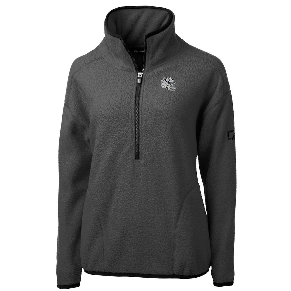 Indianapolis Colts Cutter & Buck Women's Helmet Cascade Eco Sherpa Fleece Half-Zip Jacket - Charcoal sale