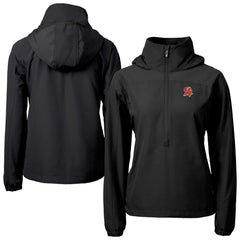 Tampa Bay Buccaneers Cutter & Buck Women's Charter Eco Recycled Half-Zip Hooded Anorak Jacket - Black outlet