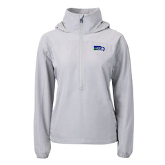 Seattle Seahawks Cutter & Buck Women's Charter Eco Recycled Half-Zip Hooded Anorak Jacket - Gray sale