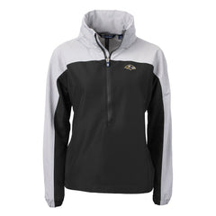 Baltimore Ravens Cutter & Buck Women's Charter Eco Recycled Half-Zip Hooded Anorak Jacket - Black discount