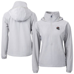 Tampa Bay Buccaneers Cutter & Buck Women's Charter Eco Recycled Half-Zip Hooded Anorak Jacket - Gray online