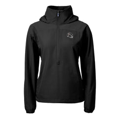 Atlanta Falcons Cutter & Buck Women's Charter Eco Recycled Half-Zip Hooded Anorak Jacket - Black for sale