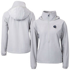 New York Giants Cutter & Buck Women's Charter Eco Recycled Half-Zip Hooded Anorak Jacket - Gray online