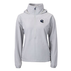 New York Giants Cutter & Buck Women's Charter Eco Recycled Half-Zip Hooded Anorak Jacket - Gray online