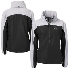 Pittsburgh Steelers Cutter & Buck Women's Charter Eco Recycled Half-Zip Hooded Anorak Jacket - Black discount