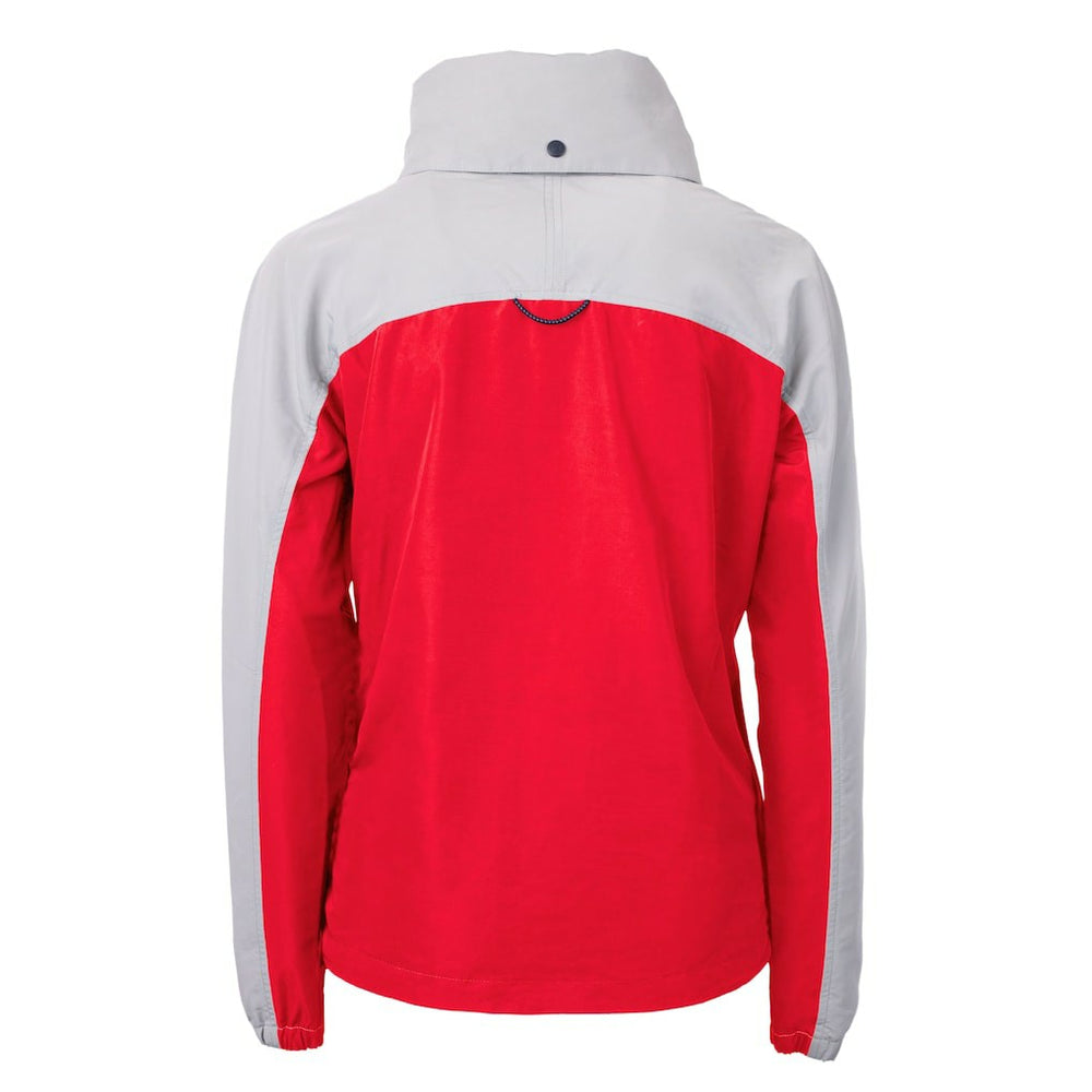 San Francisco 49ers Cutter & Buck Women's Charter Eco Recycled Half-Zip Hooded Anorak Jacket - Scarlet online
