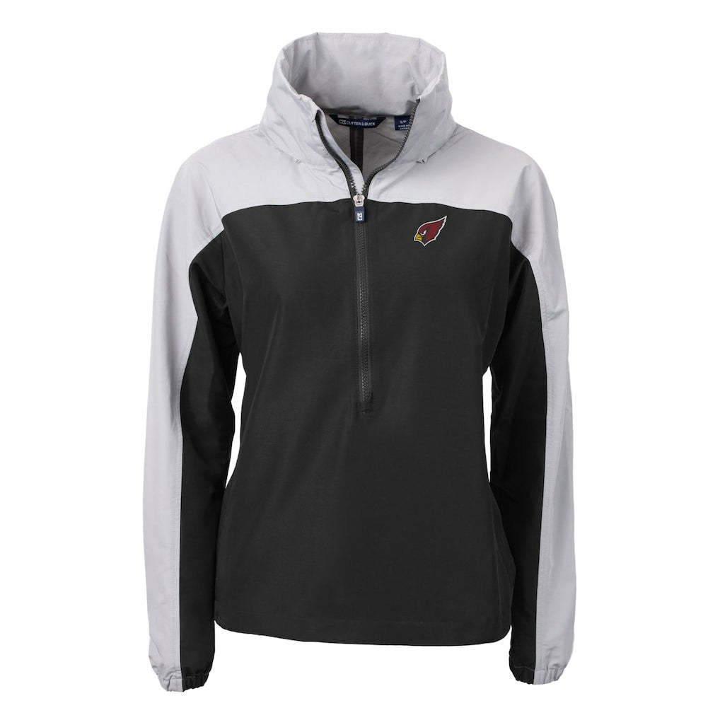 Arizona Cardinals Cutter & Buck Women's Charter Eco Recycled Half-Zip Hooded Anorak Jacket - Black discount