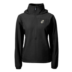 New Orleans Saints Cutter & Buck Women's Charter Eco Recycled Half-Zip Hooded Anorak Jacket - Black discount