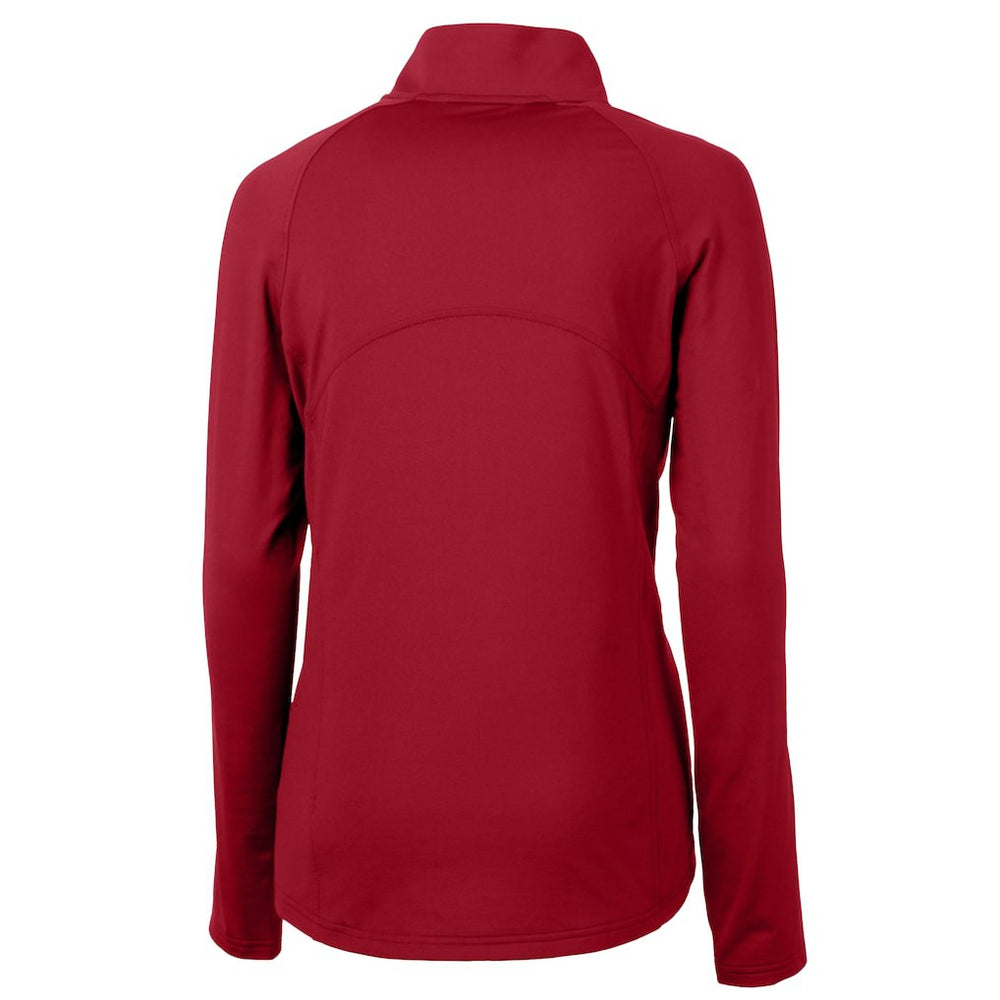 Arizona Cardinals Cutter & Buck Women's Adapt Eco Knit Stretch Recycled Raglan Half-Zip Top - Cardinal outlet