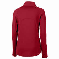 Tampa Bay Buccaneers Cutter & Buck Women's Historical Adapt Eco Knit Stretch Recycled Raglan Half-Zip Top - Red on sale