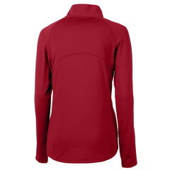 San Francisco 49ers Cutter & Buck Women's Adapt Eco Knit Stretch Recycled Raglan Half-Zip Top - Red outlet