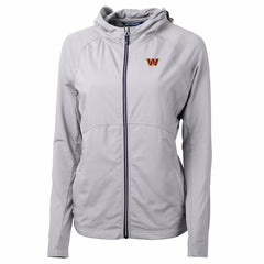 Washington Commanders Cutter & Buck Women's Primary Adapt Eco Knit Hybrid Recycled Full-Zip Jacket - Gray sale