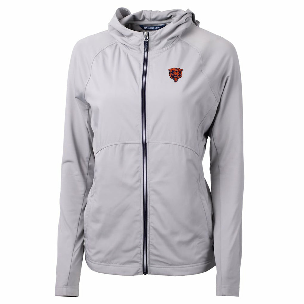 Chicago Bears Cutter & Buck Women's Adapt Eco Knit Hybrid Recycled Full-Zip Jacket - Gray online