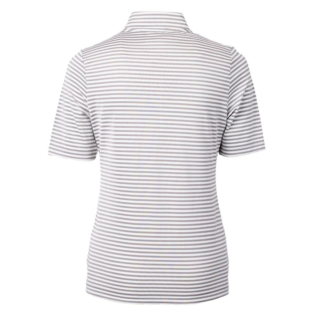 Jacksonville Jaguars Cutter & Buck Women's Virtue Eco Pique Stripe Recycled Quarter-Zip Top - Gray online
