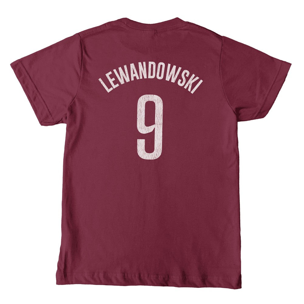 Robert Lewandowski Barcelona 1863FC Youth Player T-Shirt - Maroon sale