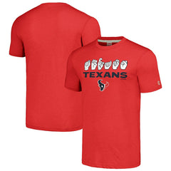Houston Texans Homage Unisex The NFL ASL Collection by Love Sign American Sign Language T-Shirt - Red on sale