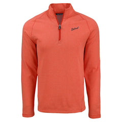 Detroit Tigers Cutter & Buck Peshastin Eco Fleece Recycled Raglan Quarter-Zip Top - Heather Orange